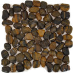 PB01H polished tiger pebble tile